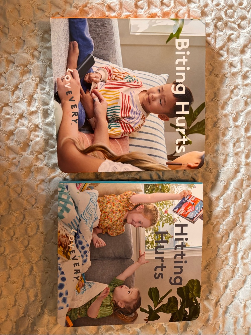 Lovevery Kids Board Book Set — Biting Hurts & Hitting Hurts